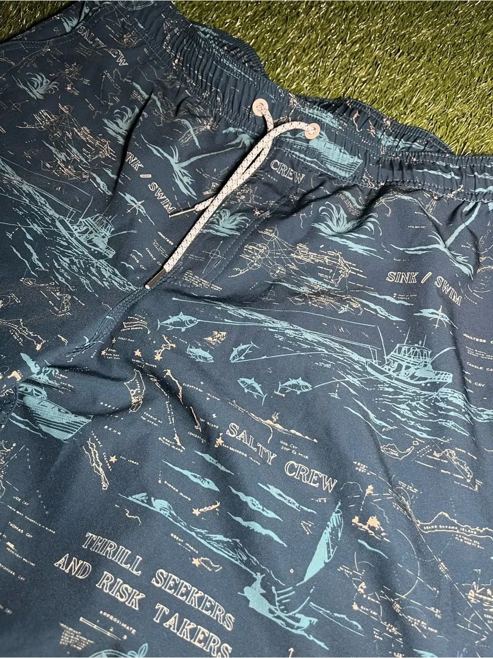 Salty Crew Men’s XL Map Print Board Shorts